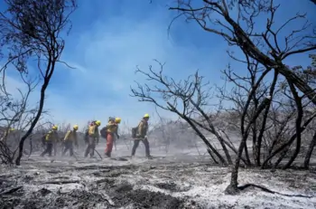 LA Firefighters Battle Wildfires