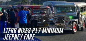 LTFRB Rejects P17 Jeepney Fare Hike – Breaking News